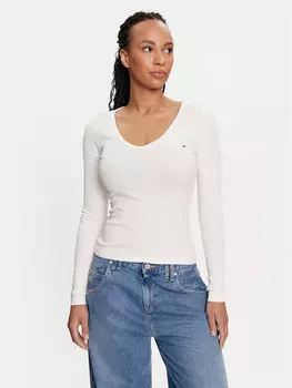 Узкая блузка Tommy Jeans, экрю