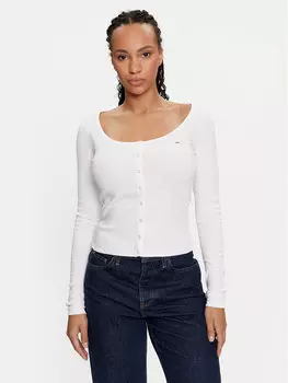 Узкая блузка Tommy Jeans, белый