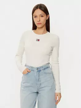 Узкая блузка Tommy Jeans, бежевый