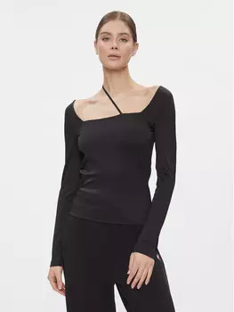 Узкая блузка Tommy Jeans, черный