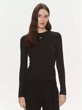 Узкая блузка Tommy Jeans, черный