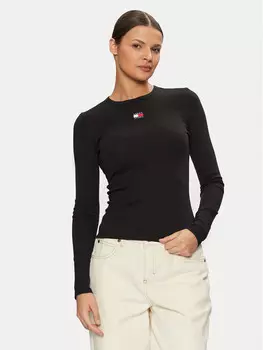 Узкая блузка Tommy Jeans, черный