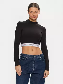 Узкая блузка Tommy Jeans, черный