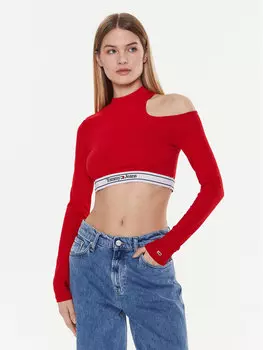 Узкая блузка Tommy Jeans, красный