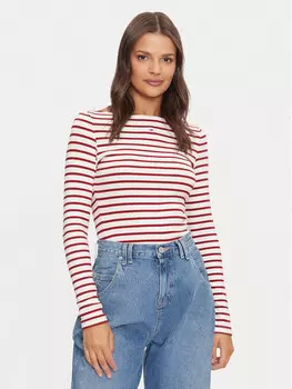 Узкая блузка Tommy Jeans, красный