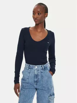 Узкая блузка Tommy Jeans, синий