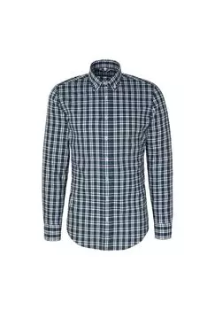 Узкая фланелевая рубашка Seidensticker, зеленый