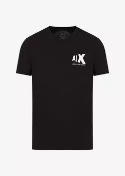 Узкая футболка из органического хлопка Armani Exchange, черный