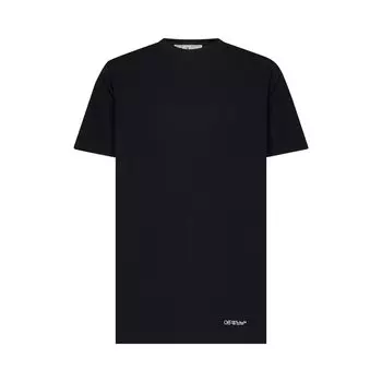 Узкая футболка Off-White Scribble Diag с короткими рукавами, цвет Черный/Белый