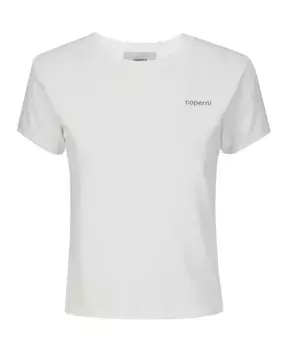 Узкая футболка с логотипом Coperni, белый