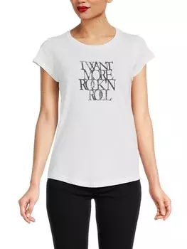 Узкая футболка с рисунком Rock Zadig & Voltaire, цвет Blanc