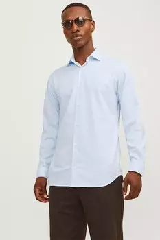 Узкая клетчатая рубашка Jack & Jones, ледяной синий