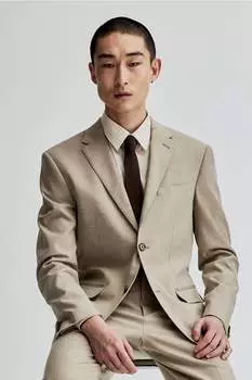 Узкая куртка H&M, бежевый