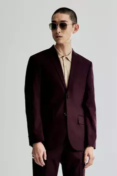 Узкая куртка H&M, бургундия