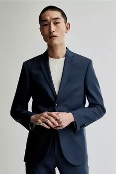 Узкая куртка H&M, синий