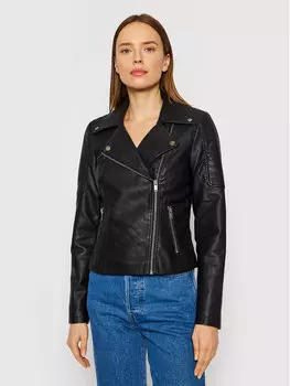 Узкая куртка из искусственной кожи Noisy May, черный