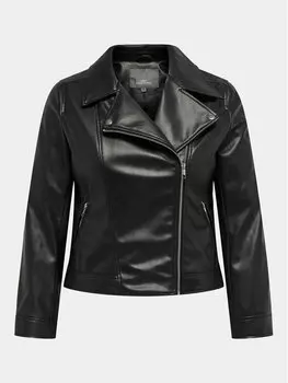 Узкая куртка из искусственной кожи Only Carmakoma, черный