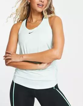 Узкая майка мятного цвета Nike Training One Dri-FIT