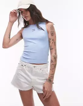 Узкая майка Tommy Jeans светло-голубого цвета