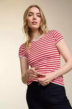 Узкая органическая футболка Essentials Baukjen, красный