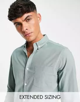 Узкая оксфордская рубашка синего цвета ASOS DESIGN ASOS DESIGN