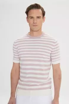 Узкая полосатая футболка Ac&Co, белый