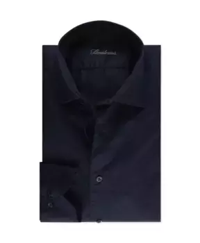 Узкая повседневная рубашка из синего твила Stenstrms, синий