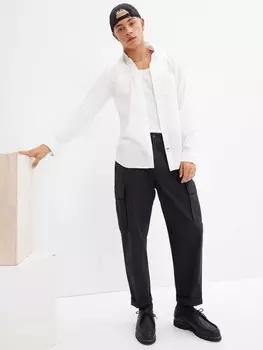 Узкая рубашка из эластичного поплина Gap, белый