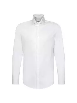 Узкая рубашка из джерси с длинными рукавами Seidensticker, белый