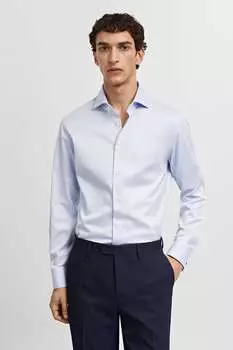 Узкая рубашка Masnou Mango, синий
