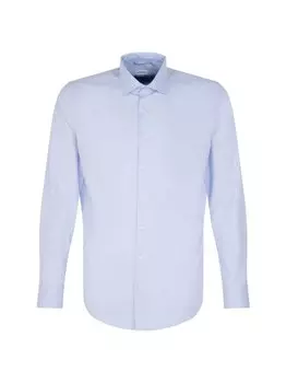 Узкая рубашка performance с длинными рукавами Seidensticker, синий