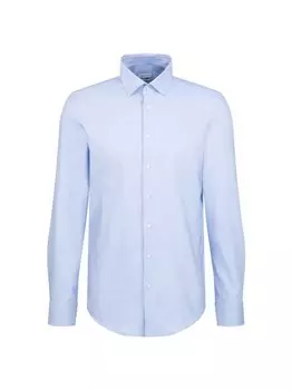 Узкая рубашка performance с длинными рукавами Seidensticker, синий