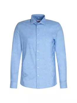 Узкая рубашка performance с длинными рукавами Seidensticker, синий