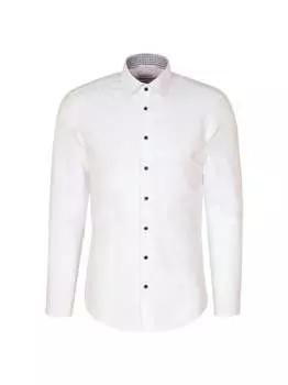 Узкая рубашка performance с длинными рукавами Seidensticker, белый