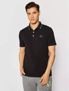 Узкая рубашка-поло Armani Exchange, черный