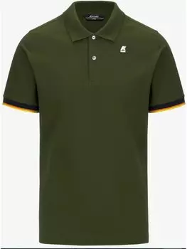 Узкая рубашка-поло K-Way, зеленый
