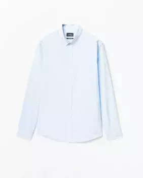 Узкая рубашка с принтом Sfera, светло-голубой