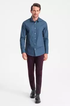 Узкая рубашка с узором Ombre, красный