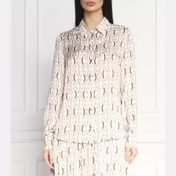 Узкая рубашка с золотой монограммой Marciano Guess, бежевый