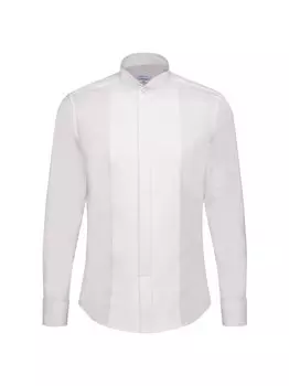 Узкая рубашка-смокинг с длинными рукавами Seidensticker, белый