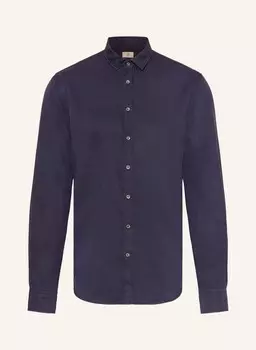 Узкая рубашка свободного кроя Q1 Manufaktur, синий