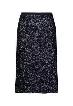 Узкая юбка-карандаш с двусторонними пайетками Madeleine, синий