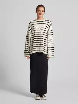 Узкая юбка макси с вискозой и разрезом, модель «НАЯ» Pieces, черный