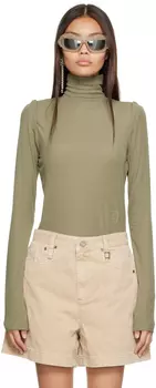 Узкая водолазка цвета хаки Polar Wooyoungmi