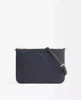 Узкая женская сумка через плечо с застежкой-молнией, однотонная Parfois, тёмно-синий