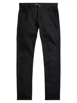 Узкие эластичные джинсы с пятью карманами Ralph Lauren Purple Label, черный