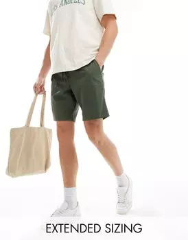 Узкие эластичные шорты чинос цвета хаки ASOS DESIGN