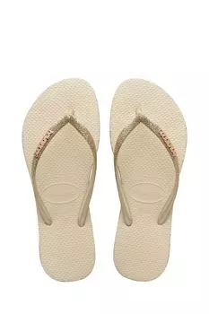 Узкие блестящие шлепанцы Havaianas