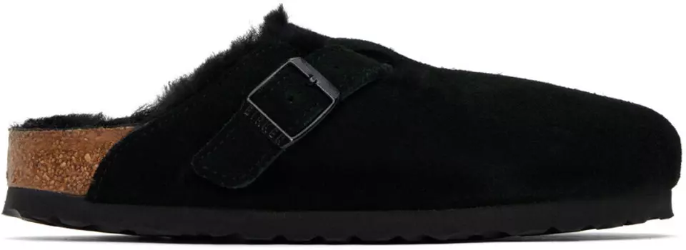 Узкие бостонские овчинные туфли-лоферы Birkenstock