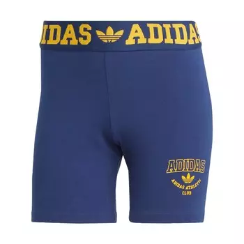 Узкие брюки ADIDAS ORIGINALS Logo Waistband Booty, темно-синий